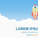 商务.动态卡通ppt清新卡通小火箭PPT模板下载——图文