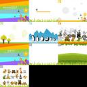 商务.静态卡通ppt七彩活力配色动植物卡通动漫ppt模板——图文