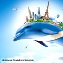 建筑设计.B3 房地产ppt（点击进入下载）.解压版（进入直到可以下载单个ppt）.ppt编号82-162（可以进入单个下载）.101.海豚背起城市建筑房地产模板