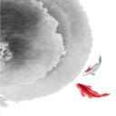 详情描述用 中国风更新版模板.082 金鱼水墨中国风ppt模板