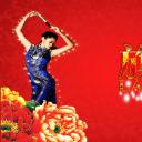 详情描述用 中国风更新版模板.128 中国旗袍、算盘与珠算