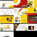 卡通儿童.动态.38.《Bolle》小黄人动漫电影主题ppt模板