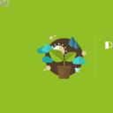 卡通儿童.动态.43.绿色植物环境气候矢量卡通扁平化环保ppt模板