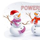 卡通儿童.静态.92.雪人 雪花唯美背景