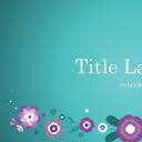 卡通儿童.静态.97.紫色小花清凉爽洁ppt模板