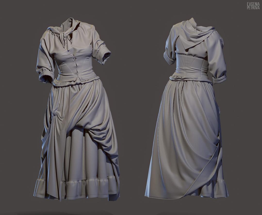 打动过你的现代艺术作品的图片-by Evgeniia Petrov，俄罗斯材质大佬，角色服饰、布料类为主。Marvelous Designer、ZBrush、Keyshot。想做角色设计，特别是高级角色的，MD材质一定关注起来~ A站更多作品https://douc.cc/2PEoVl<br><br>想系统学习MD，学习材质表现的，豆油我~