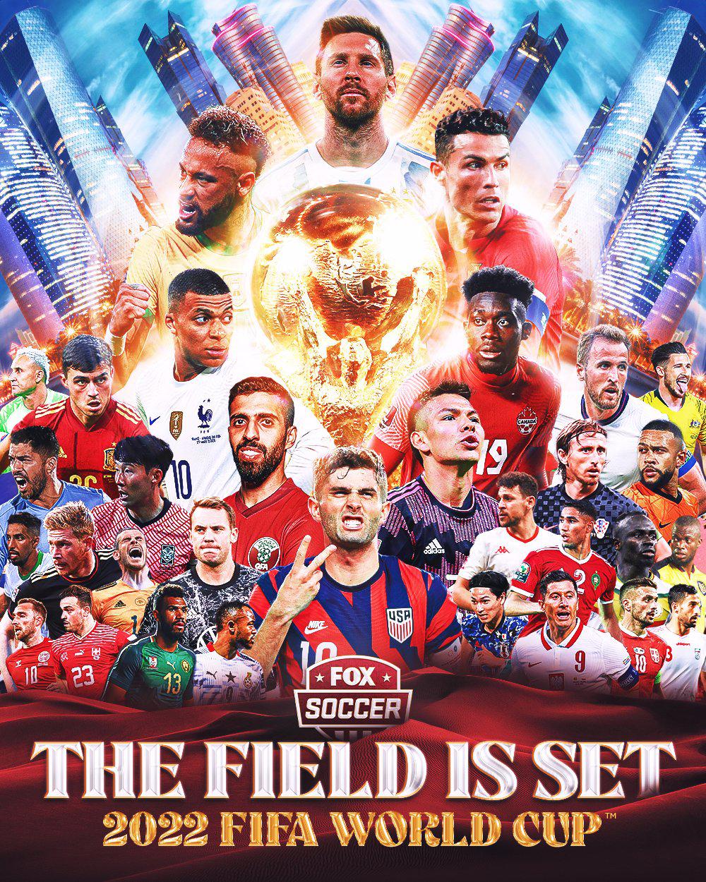 2022年卡塔尔世界杯的海报-正式海报