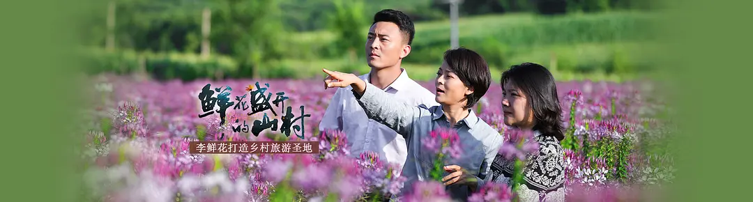 鲜花盛开的山村的海报-其他海报